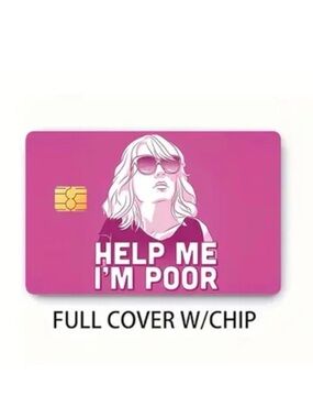 Help Me I'm Poor Pink Credit Card Cover Bridesmaids